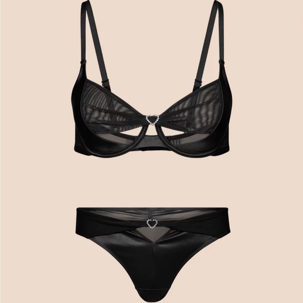 7️⃣0️⃣ 3️⃣Elegant Black Lingerie Set